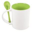 Tasse mit Löffel "Color" 350ml (grün)