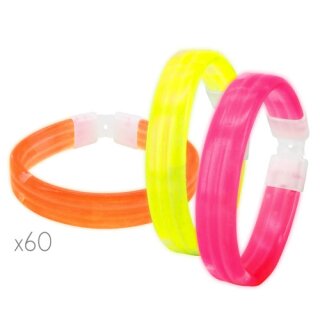 Knicklicht Armbänder "Neon Energy" (60er Pack)