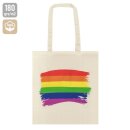 Baumwolltragetasche mit langen Griffen "Rainbow"